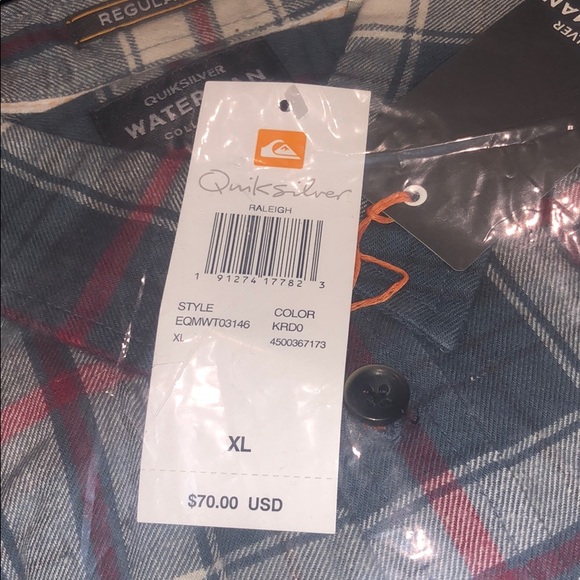 🔥Quiksilver Raleigh Long Sleeve Shirt NWT - Picture 5 of 6